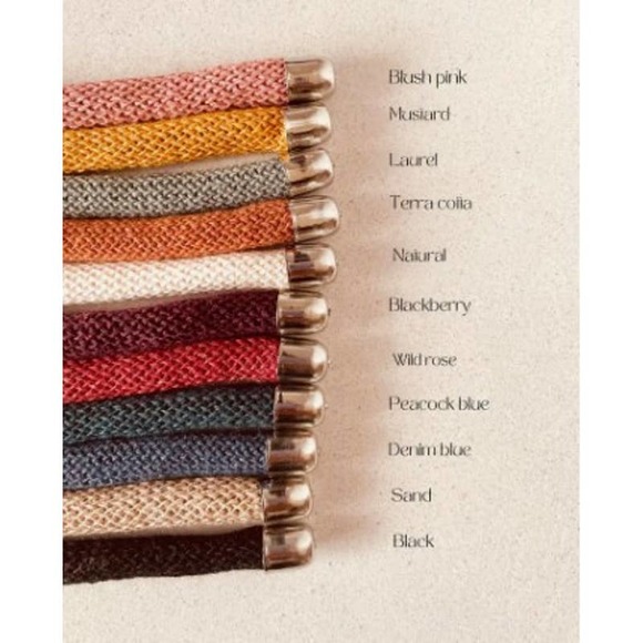 Figure 8 Knotted Rope Keyring Key Chain Bag Charm Peacock Blue - Picture 3 of 3